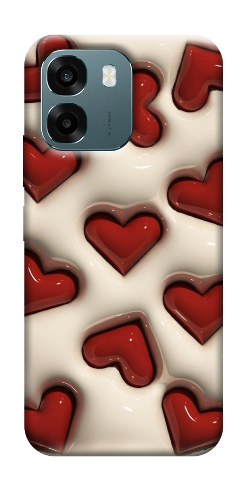 Чохол Випуклі серця для Oppo A6