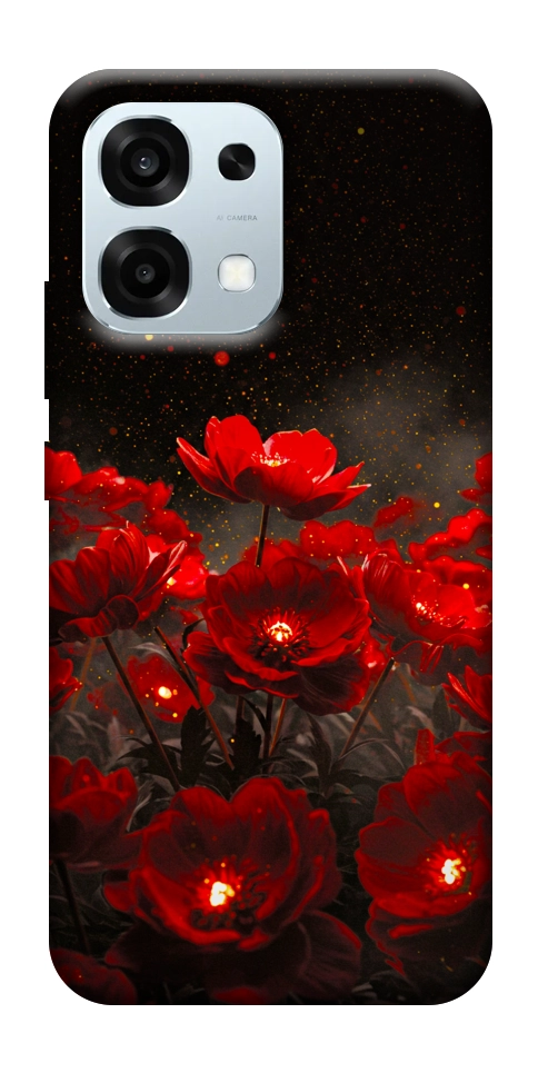 Чехол Burning flowers для Oppo A6 Pro