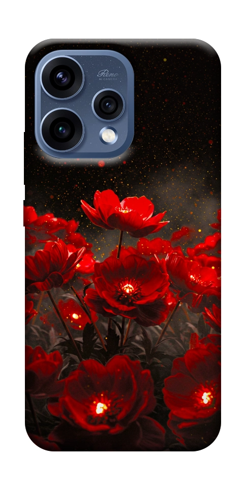Чохол Burning flowers для Oppo Reno 15