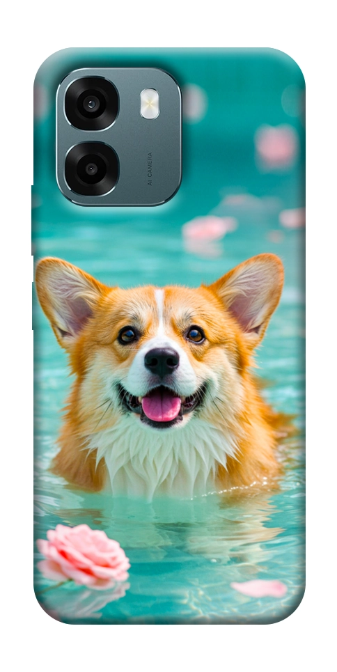 Чохол Swimming corgi для Oppo A6