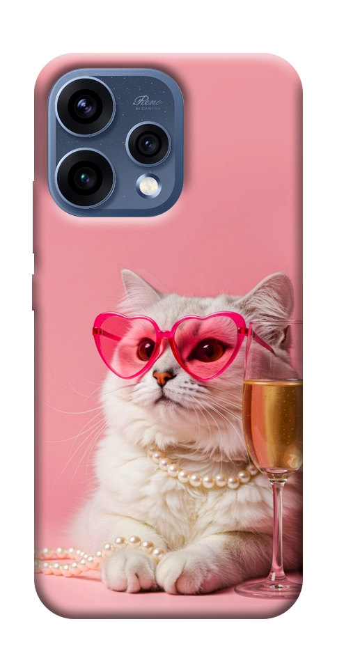 Чохол Pinky cat для Oppo Reno 15