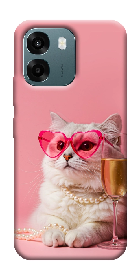 Чохол Pinky cat для Oppo A6