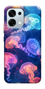 Чехол Neon jellyfishes для Oppo A6 Pro 5G