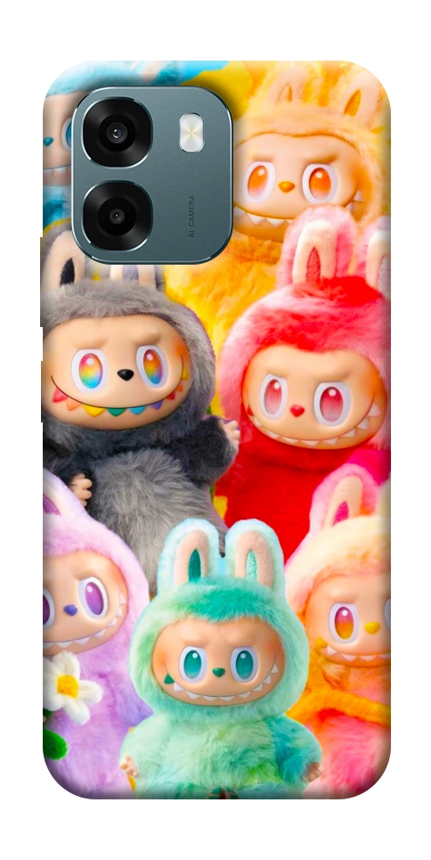 Чохол Rainbow labubu для Oppo A6