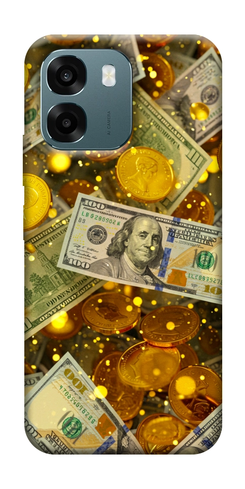 Чохол Gold and dollars для Oppo A6