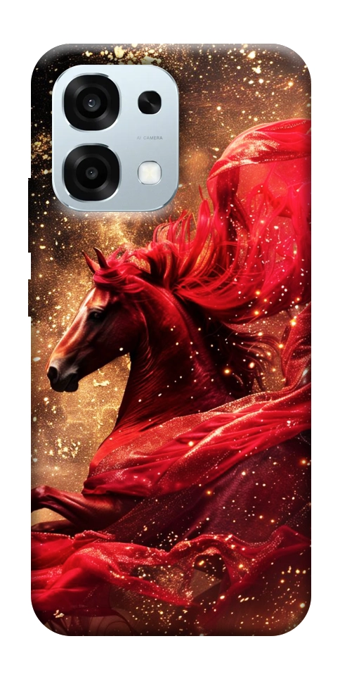 Чехол Red sparkles Horse для Oppo A6 Pro