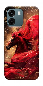 Чохол Red sparkles Horse для Oppo A6
