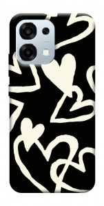 Чехол Black and white hearts для Oppo A6 Pro 5G