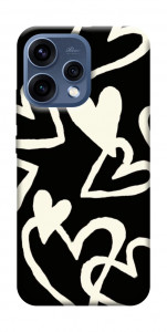 Чехол Black and white hearts для Oppo Reno 15