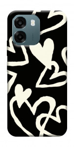 Чохол Black and white hearts для Oppo A6