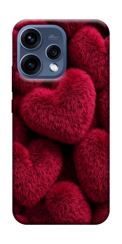 Чехол Fluffy hearts для Oppo Reno 15