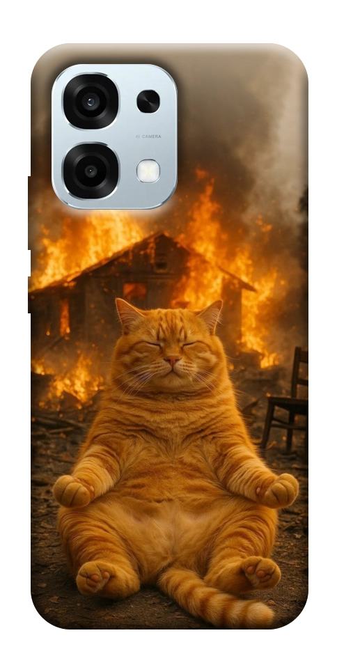Чехол Burning cat для Oppo A6 Pro
