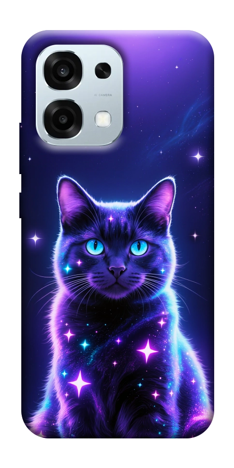 Чохол Galaxy purple cat для Oppo A6 Pro