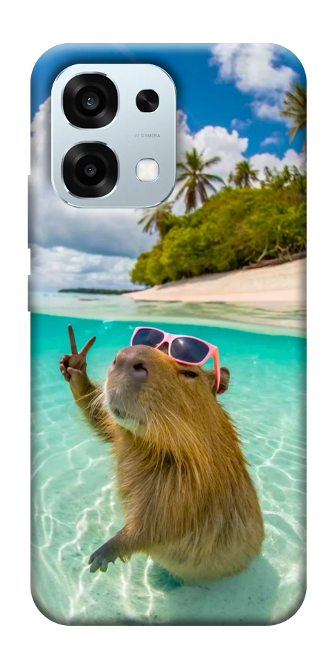 Чехол Сapybara vacation для Oppo A6 Pro