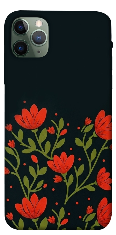 Чехол Червоний цвіт для iPhone 11 Pro Max