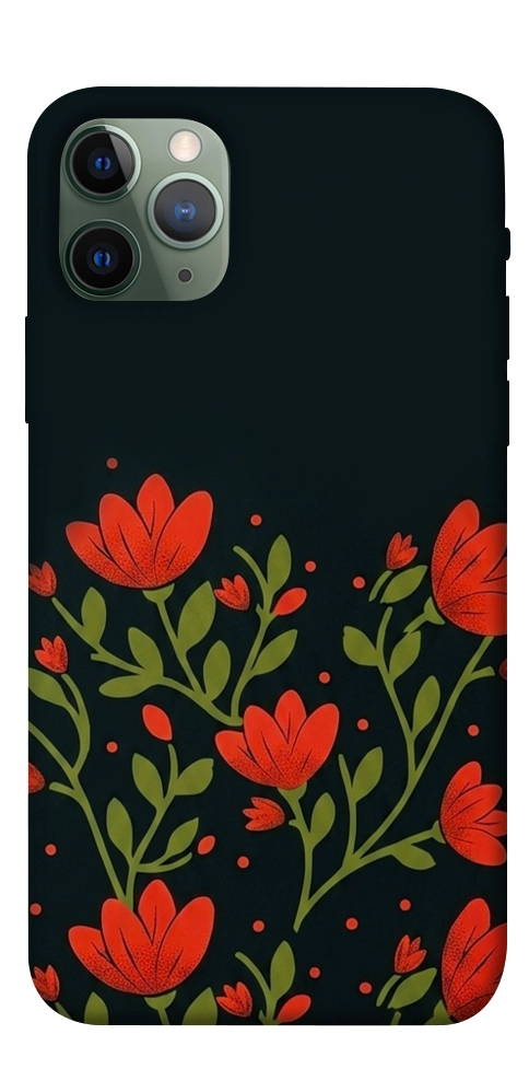 Чохол Червоний цвіт для iPhone 11 Pro