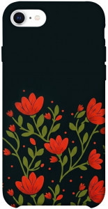 Чехол Червоний цвіт для iPhone SE (2020)