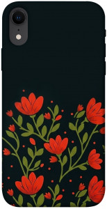 Чехол Червоний цвіт для iPhone XR