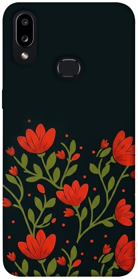 Чехол Червоний цвіт для Galaxy A10s (2019)