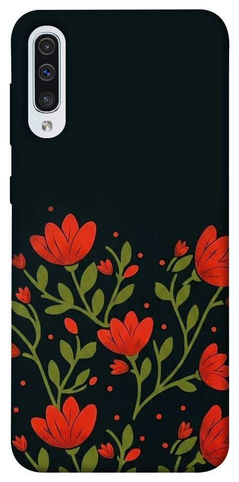 Чехол Червоний цвіт для Galaxy A50 (2019)