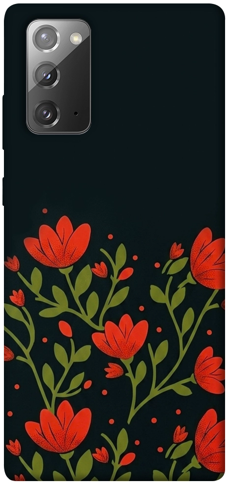 Чехол Червоний цвіт для Galaxy Note 20