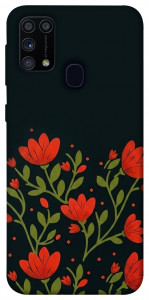 Чехол Червоний цвіт для Galaxy M31 (2020)