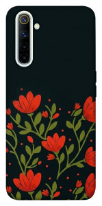 Чехол Червоний цвіт для Realme 6