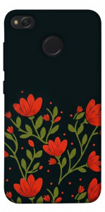 Чехол Червоний цвіт для Xiaomi Redmi 4X