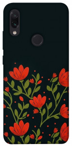 Чехол Червоний цвіт для Xiaomi Redmi Note 7 Pro