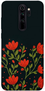 Чехол Червоний цвіт для Xiaomi Redmi Note 8 Pro
