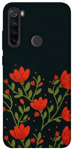 Чехол Червоний цвіт для Xiaomi Redmi Note 8T