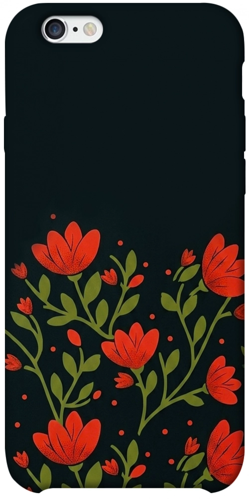 Чехол Червоний цвіт для iPhone 6S Plus
