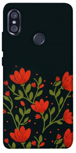Чехол Червоний цвіт для Xiaomi Redmi Note 5 (DC)