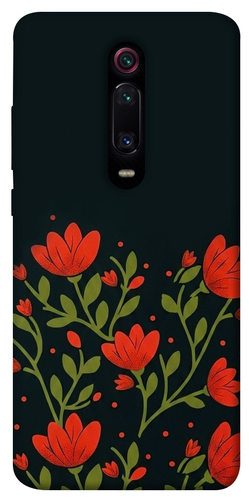 Чехол Червоний цвіт для Xiaomi Redmi K20 Pro