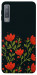 Чехол Червоний цвіт для Galaxy A7 (2018)