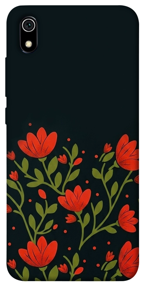 Чехол Червоний цвіт для Xiaomi Redmi 7A