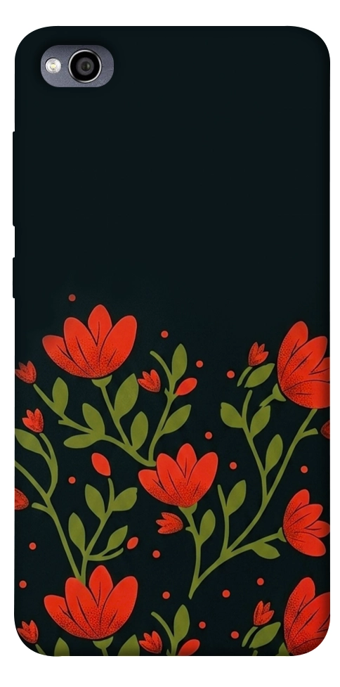 Чохол Червоний цвіт для Xiaomi Redmi 4A
