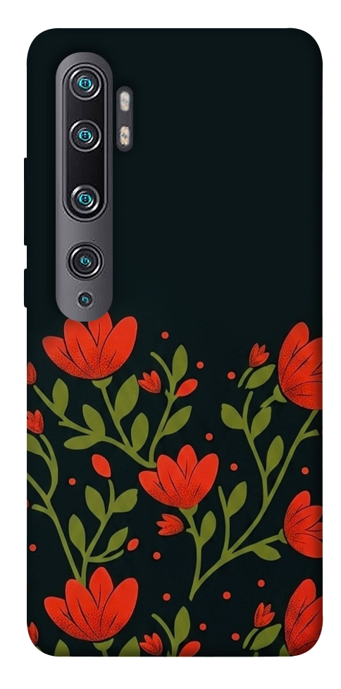 Чохол Червоний цвіт для Xiaomi Mi CC9 Pro