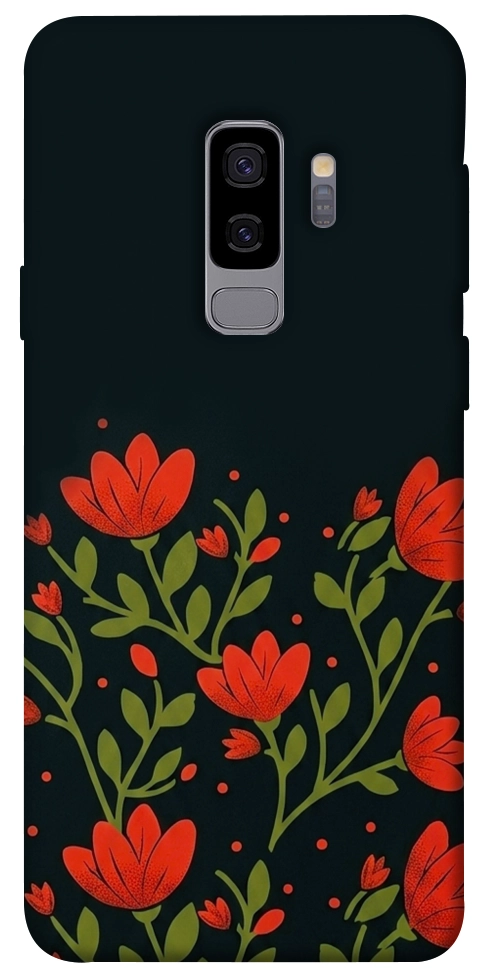 Чехол Червоний цвіт для Galaxy S9+