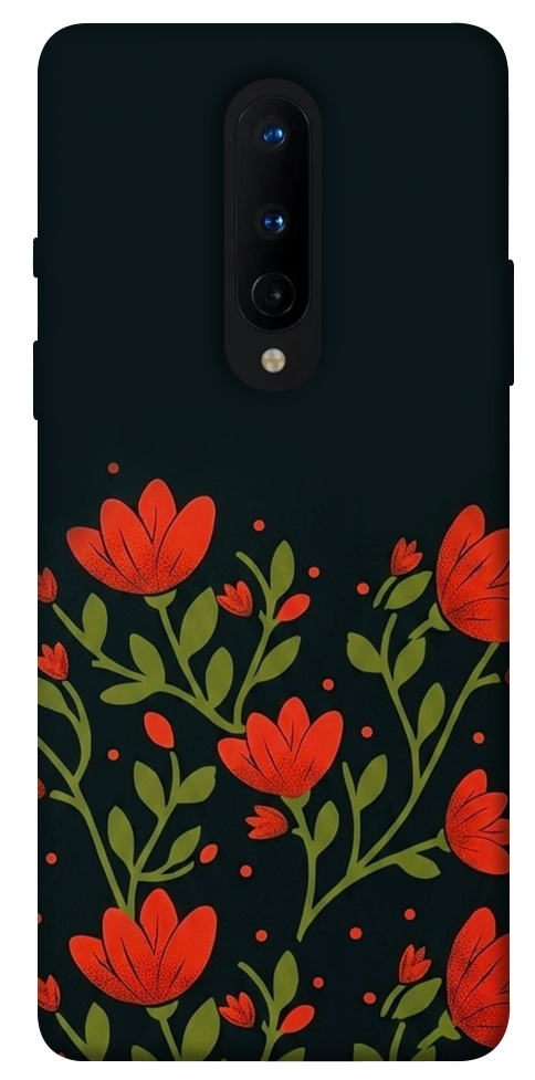 Чехол Червоний цвіт для OnePlus 8