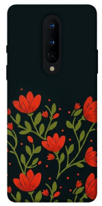 Чохол Червоний цвіт для OnePlus 8