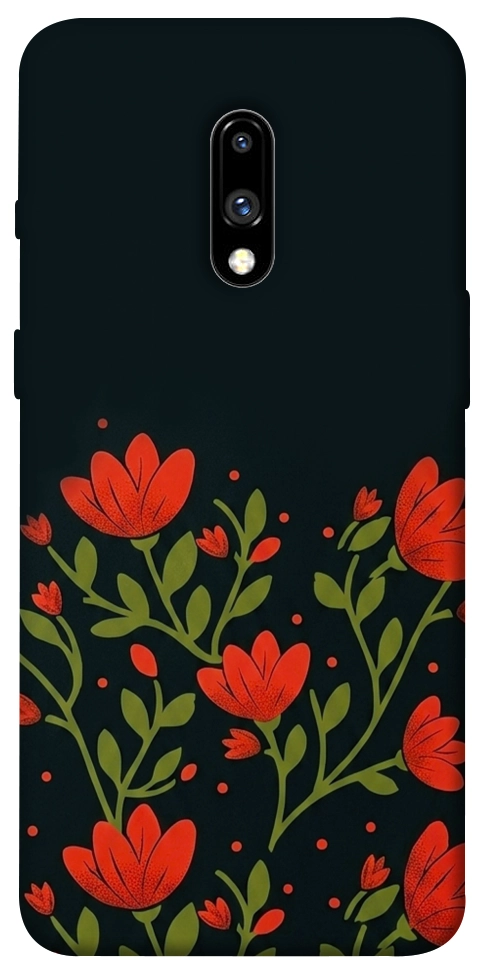 Чехол Червоний цвіт для OnePlus 7