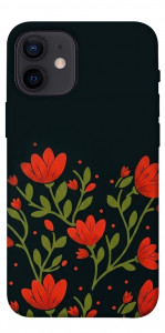 Чохол Червоний цвіт для iPhone 12 mini