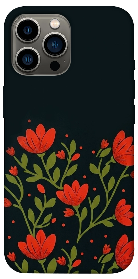 Чехол Червоний цвіт для iPhone 12 Pro Max