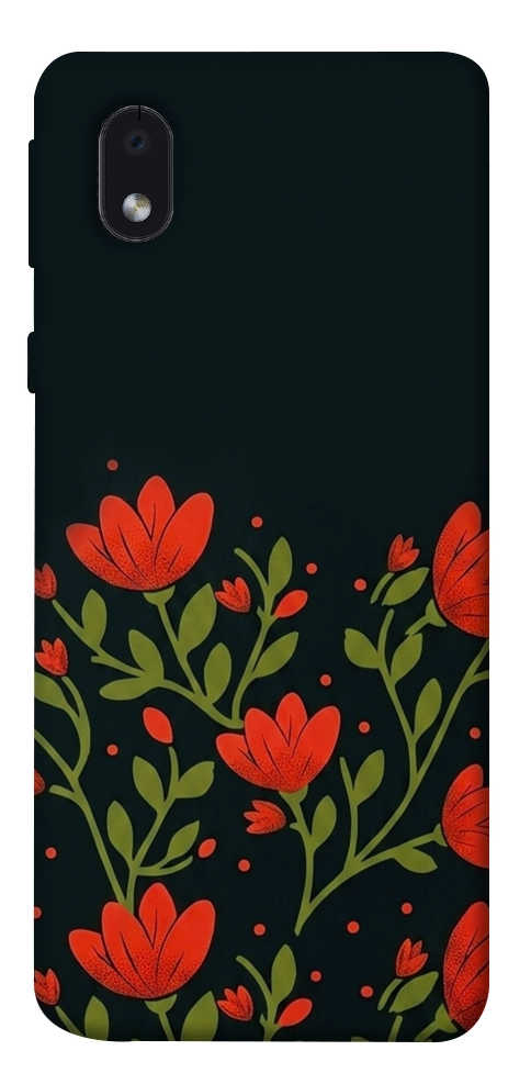 Чехол Червоний цвіт для Galaxy M01 Core