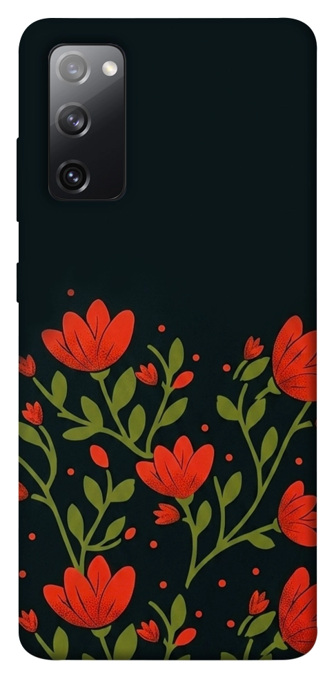 Чехол Червоний цвіт для Galaxy S20 FE