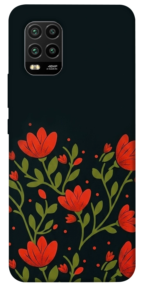 Чехол Червоний цвіт для Xiaomi Mi 10 Lite