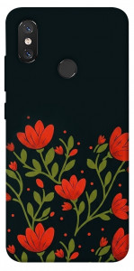 Чехол Червоний цвіт для Xiaomi Mi 8