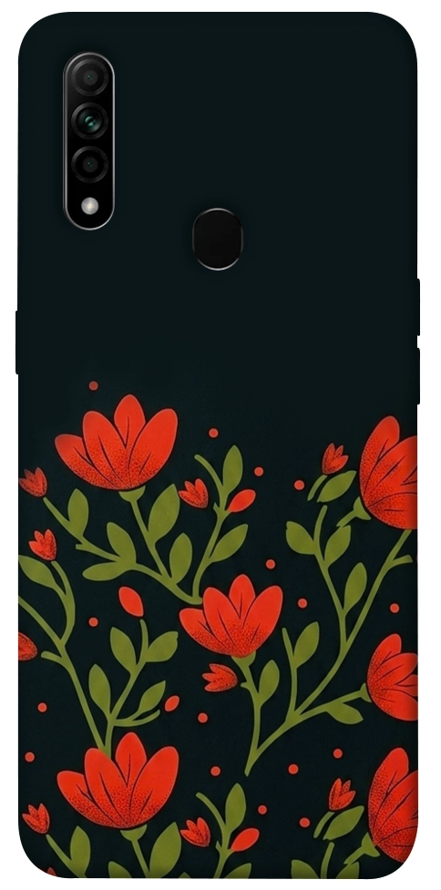 Чехол Червоний цвіт для Oppo A31