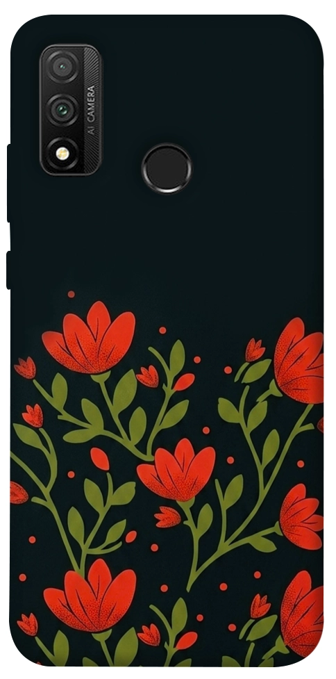 Чехол Червоний цвіт для Huawei P Smart (2020)